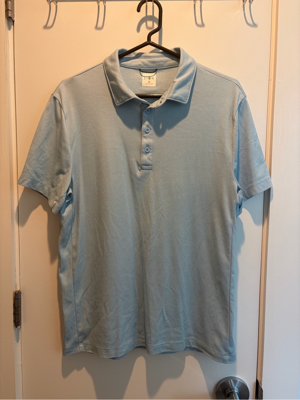 J. Crew Men's Pale Blue Short Sleeve Polo